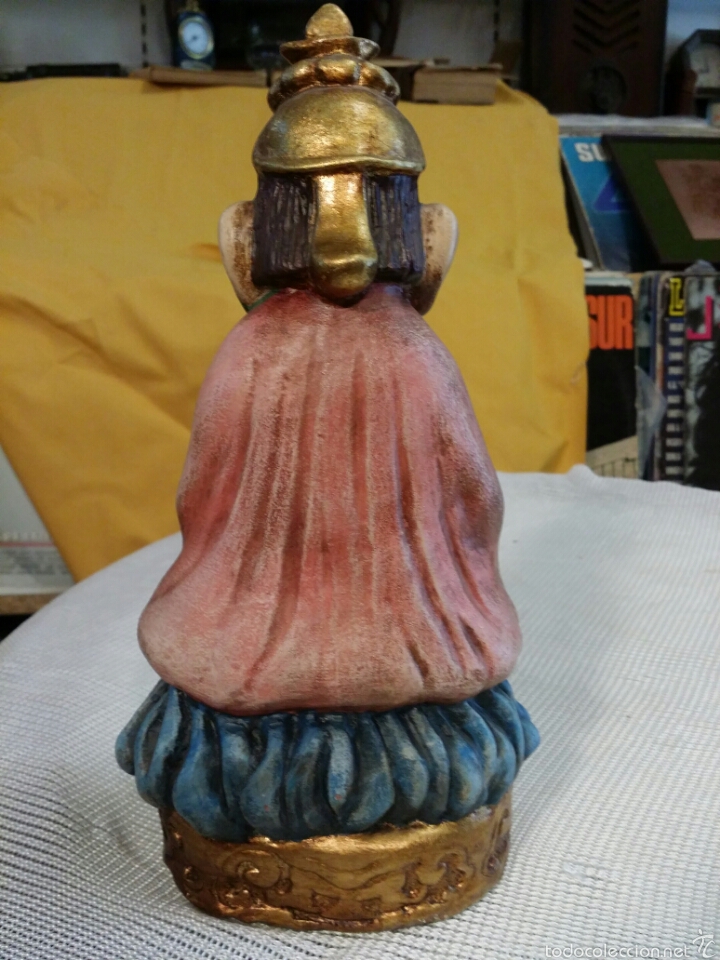 Antig&uuml;edades: BUDA HIND&Uacute; EN TERRACOTA POLICROMADA - Foto 3