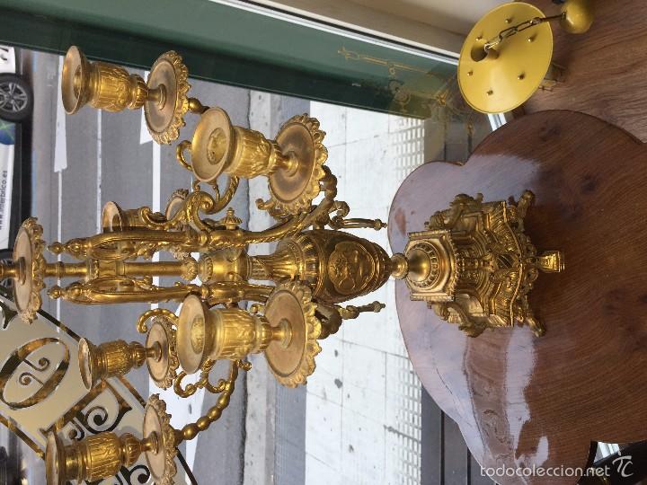 Antig&uuml;edades: GRAN CANDELABRO SIGLO XVIII BRONCE - Foto 2