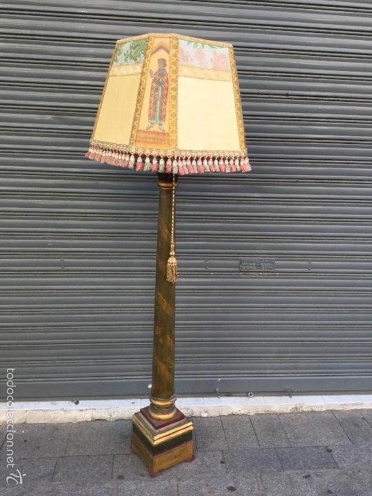 Antig&uuml;edades: Lampara de pie antigua. - Foto 1