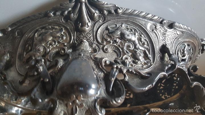 Antig&uuml;edades: CENTRO MESA BA&Ntilde;O DE PLATA - Foto 17