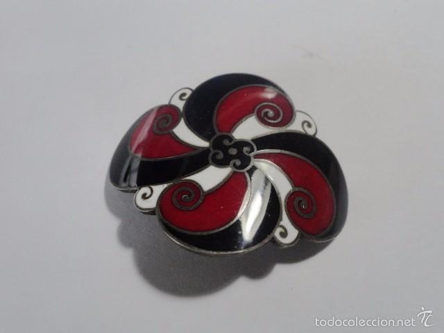 Antig&uuml;edades: HEBILLA ART DECO ESMALTADA FRANCESA - Foto 2
