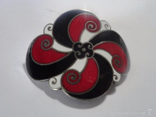 Antig&uuml;edades: HEBILLA ART DECO ESMALTADA FRANCESA - Foto 4