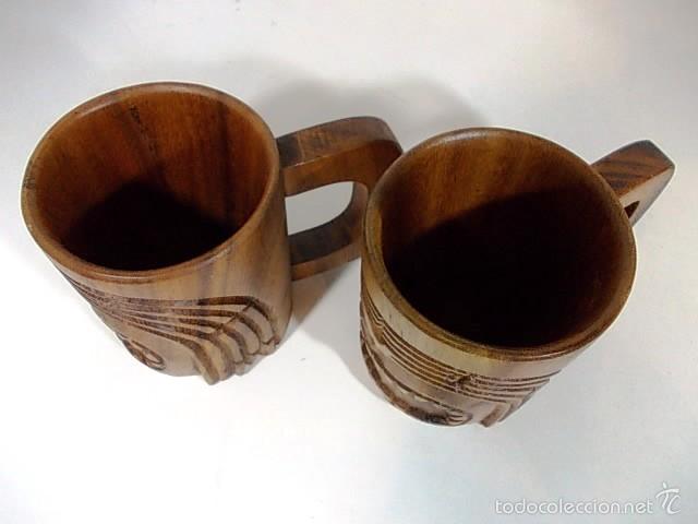 Antig&uuml;edades: ANTIGUAS JARRAS EN MADERA TALLADA - Foto 4