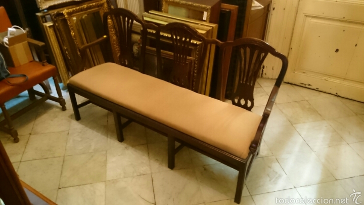 Antig&uuml;edades: Sofa tresillo estilo Ingles - Foto 1