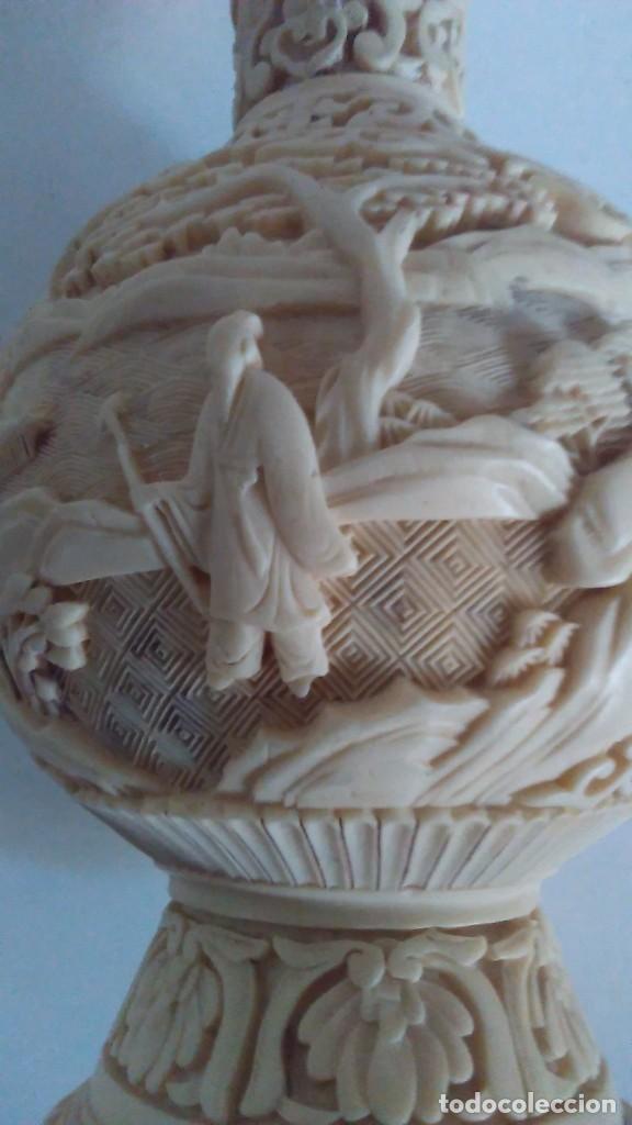 Antig&uuml;edades: Jarr&oacute;n chino labrado blanco - Foto 22