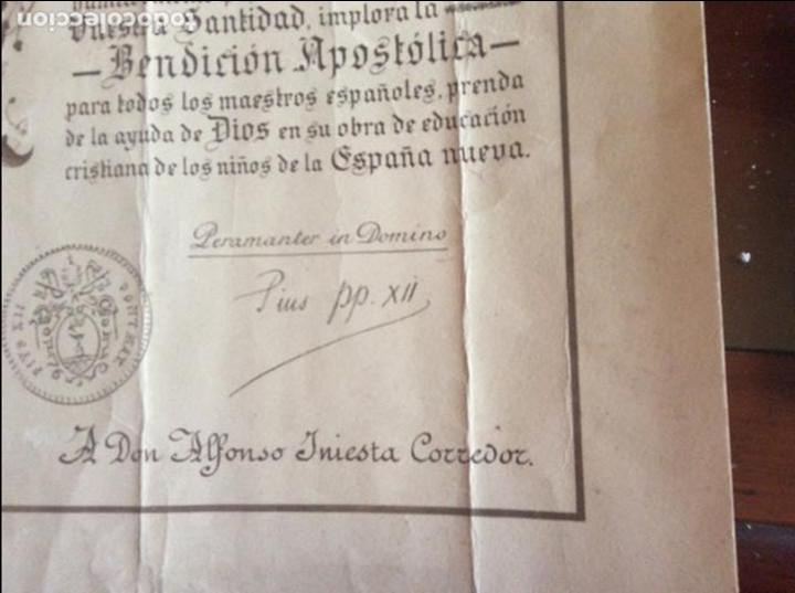 Antig&uuml;edades: Pio XII Bendici&oacute;n apostolica. - Foto 4