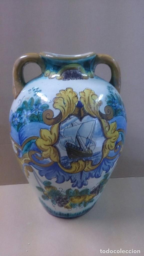 Antig&uuml;edades: Jarron de ceramica de Talavera - Foto 4