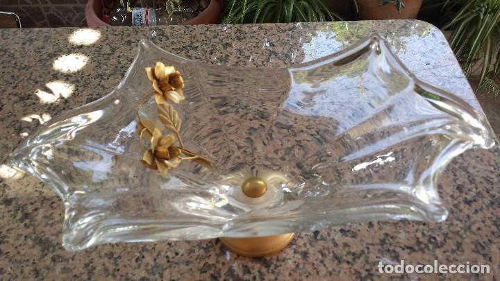 Antig&uuml;edades: antiguo centro de mesa de cristal - Foto 2