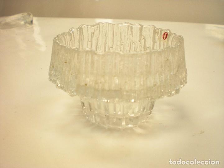 Oggetti Antichi: portavelas suizo en cristal, di&aacute;metro 9cm y altura 6cm