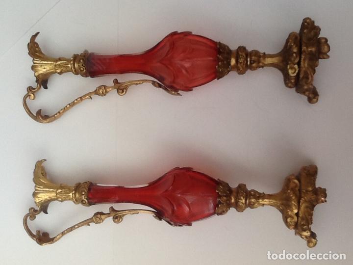 Antig&uuml;edades: Dos jarras de bronce y cristal Tallado - Foto 2