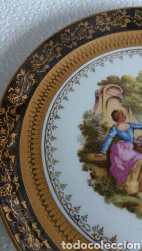 Antig&uuml;edades: Plato Limoges Francia - Foto 3