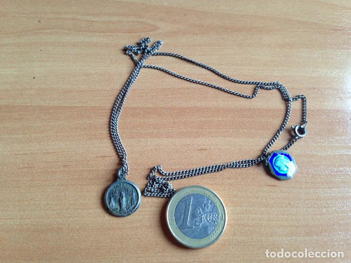 Antig&uuml;edades: ANTIGUA Y PRECIOSA CADENA CON 2 VIRGEN - Foto 1
