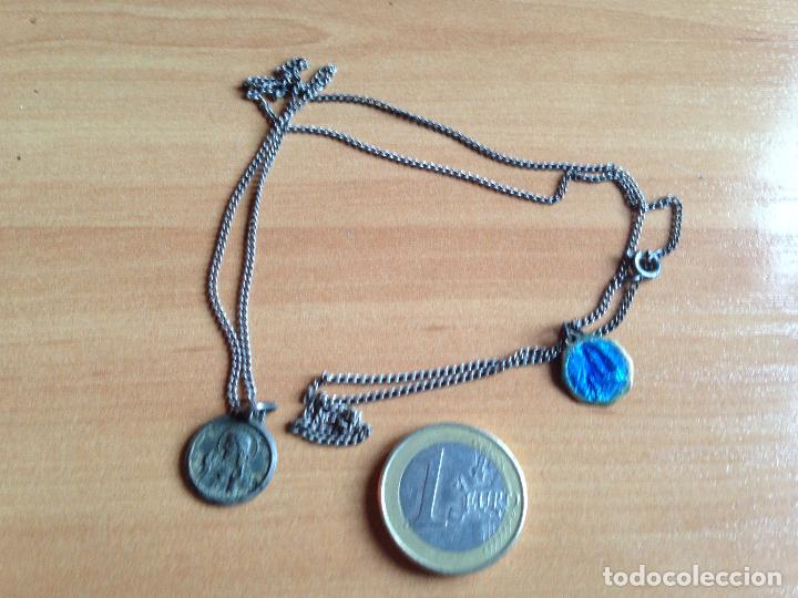 Antig&uuml;edades: ANTIGUA Y PRECIOSA CADENA CON 2 VIRGEN - Foto 2