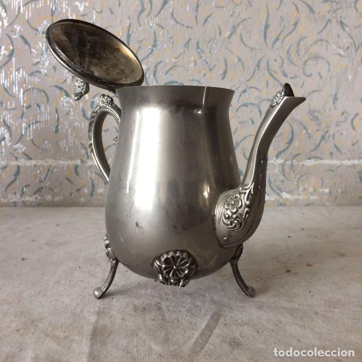 Antig&uuml;edades: PRECIOSO JUEGO DE CAF&Eacute; O T&Eacute; EN ALPACA - Foto 11