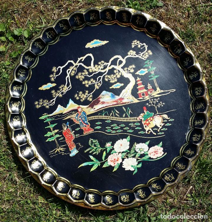 Antig&uuml;edades: BANDEJA INGLESA DE METAL M. - Foto 1