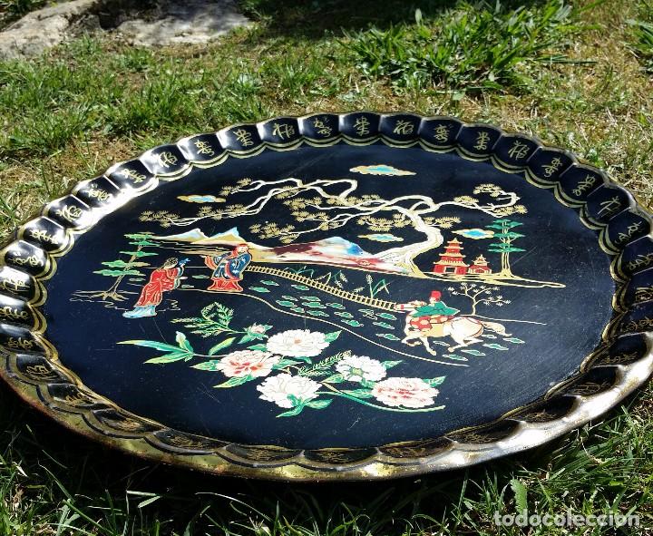 Antig&uuml;edades: BANDEJA INGLESA DE METAL M. - Foto 3