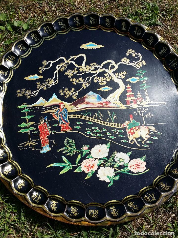 Antig&uuml;edades: BANDEJA INGLESA DE METAL M. - Foto 5