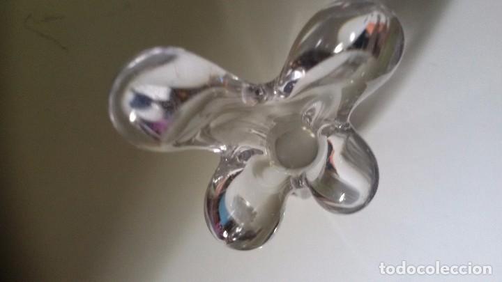 Antig&uuml;edades: Florero violetero de cristal y plata - Foto 6