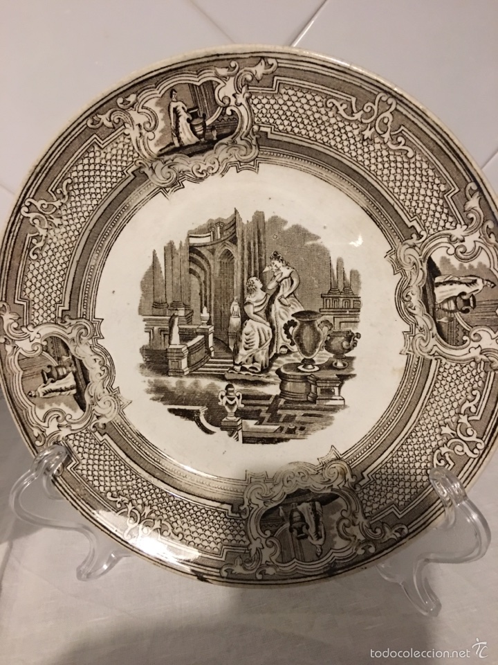 Antig&uuml;edades: Pareja de platos de Cardiff - Foto 2