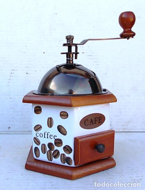 Antiques: molinillo de cafe de ceramica y metal, mol365