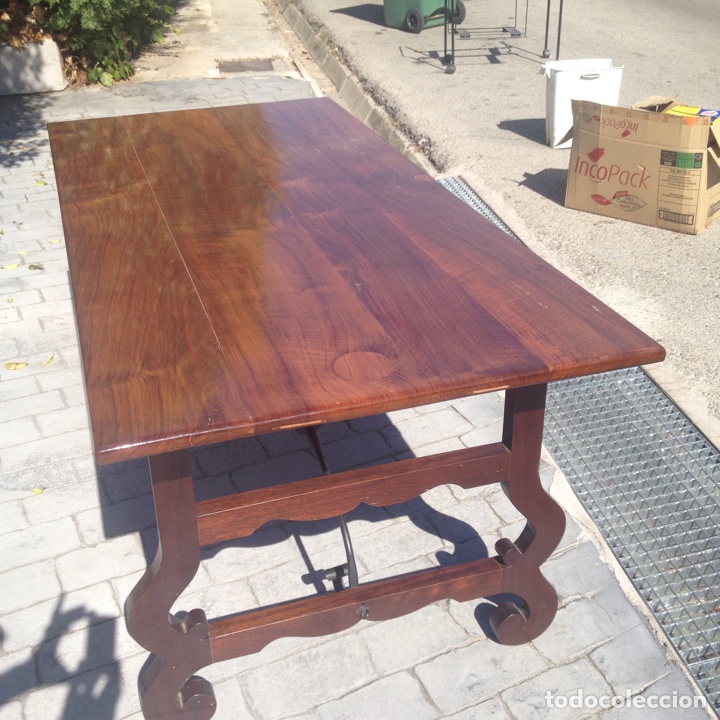 Antig&uuml;edades: Mesa de caoba 167x67x79 - Foto 4
