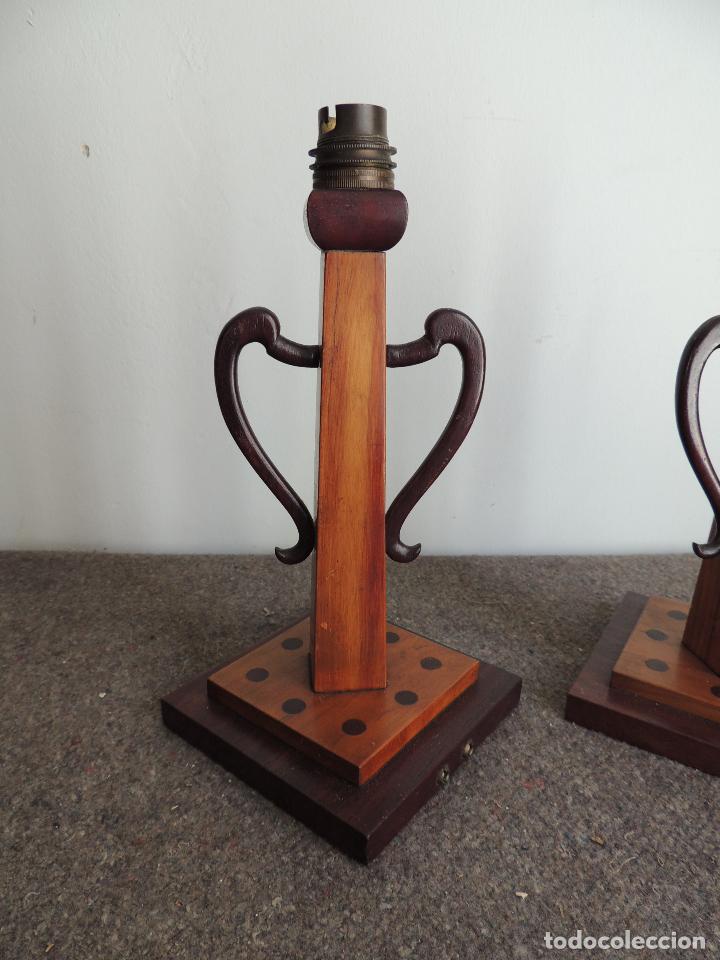 Antig&uuml;edades: CANDELEROS LAMPARAS EN MADERA ANTIGUOS - Foto 2