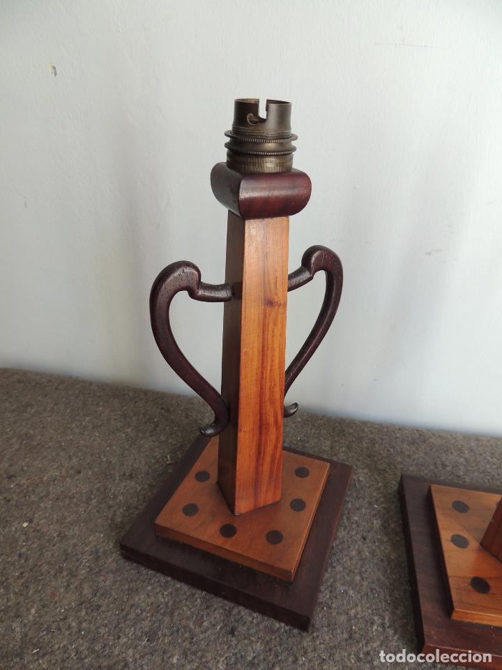 Antig&uuml;edades: CANDELEROS LAMPARAS EN MADERA ANTIGUOS - Foto 6