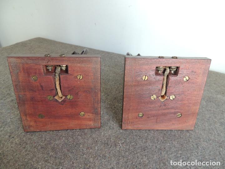 Antig&uuml;edades: CANDELEROS LAMPARAS EN MADERA ANTIGUOS - Foto 7