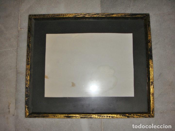 Antig&uuml;edades: Marco de Madera con Cristal (42 cm x 35 cm) - Foto 1