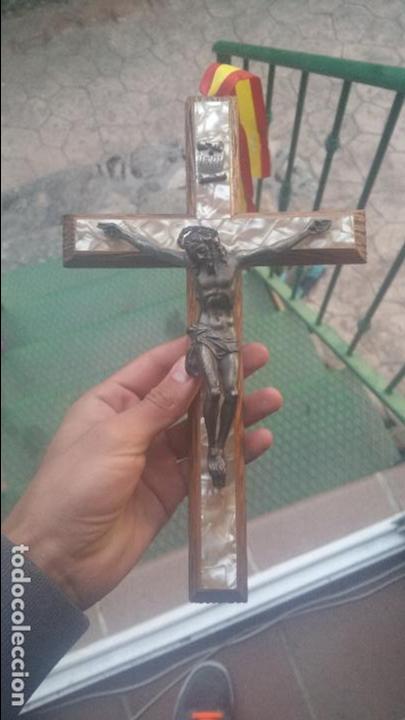 Antig&uuml;edades: ANTIGUO CRUCIFIJO DE N&Aacute;CAR - Foto 1