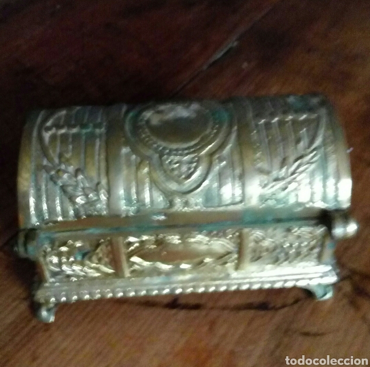 Antig&uuml;edades: Caja joyero bronce - Foto 2