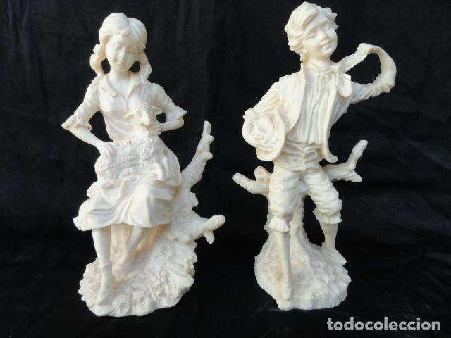 Antig&uuml;edades: PAREJA DE FIGURAS PASTORILES. - Foto 1
