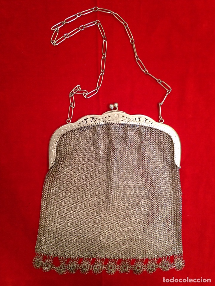Antig&uuml;edades: Bolso de plata del siglo XIX - Foto 1