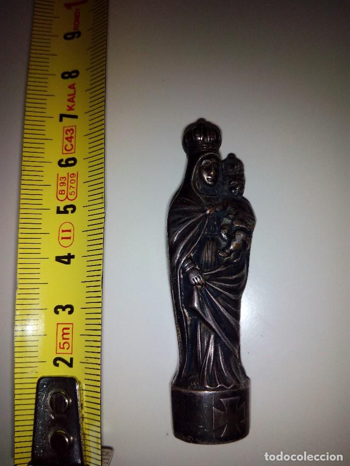 Antig&uuml;edades: Virgen con ni&ntilde;o, de metal. - Foto 1