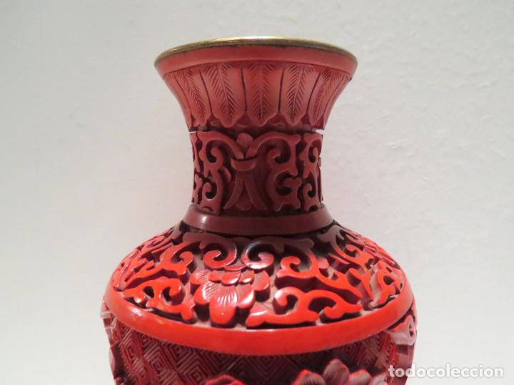 Antig&uuml;edades: JARRON CHINO COBRE Y LACA DE CINABRIO - Foto 22