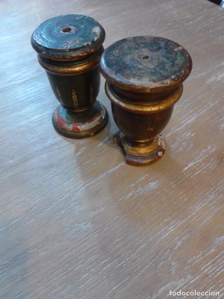 Antig&uuml;edades: Pareja de remates de retablo - Foto 3