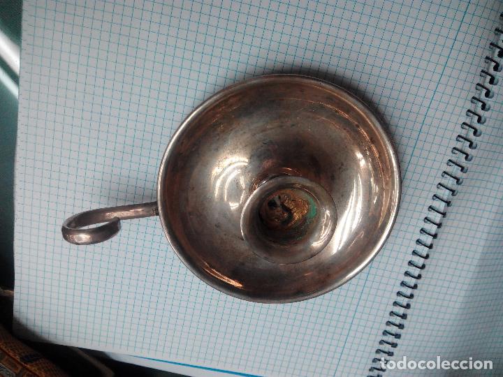Antig&uuml;edades: portavelas de plata - Foto 4