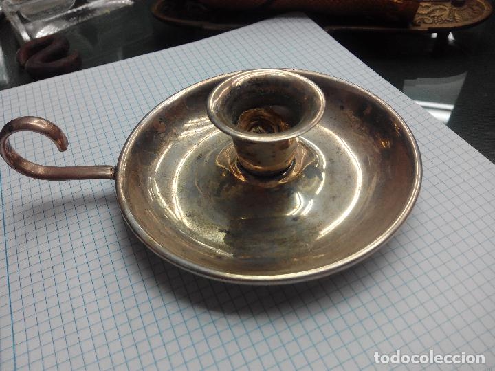 Antig&uuml;edades: portavelas de plata - Foto 5