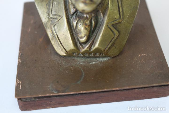 Antig&uuml;edades: figura busto de wagner en bronce - Foto 2