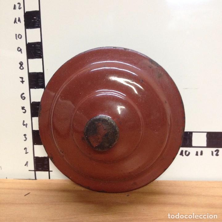 Antig&uuml;edades: TAPA OLLA ESMALTADA MARRON (L) - Foto 1