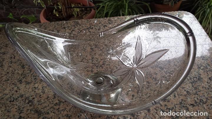 Antig&uuml;edades: antiguo centro de mesa de cristal - Foto 2