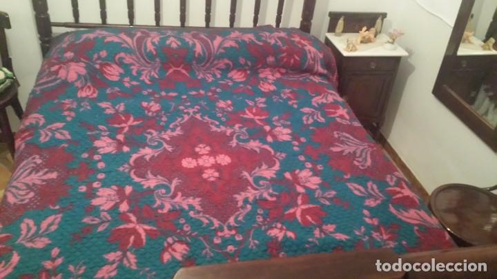 Antig&uuml;edades: antigua colcha del tinte, reversible - Foto 1