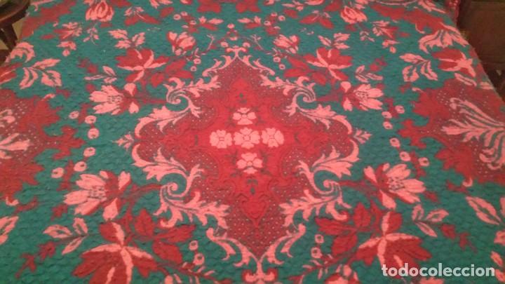 Antig&uuml;edades: antigua colcha del tinte, reversible - Foto 2