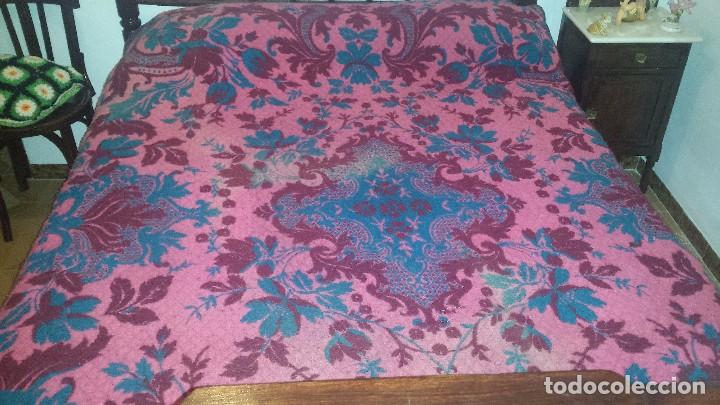 Antig&uuml;edades: antigua colcha del tinte, reversible - Foto 8