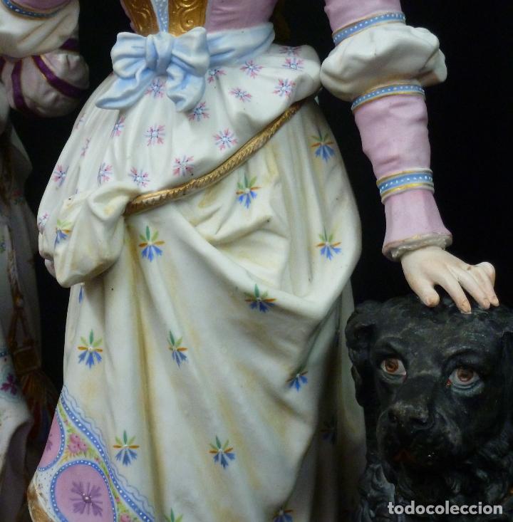 Antig&uuml;edades: GRAN PAREJA DE PORCELANA DE BISCUIT - Foto 4
