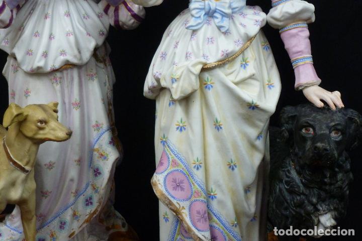Antig&uuml;edades: GRAN PAREJA DE PORCELANA DE BISCUIT - Foto 5