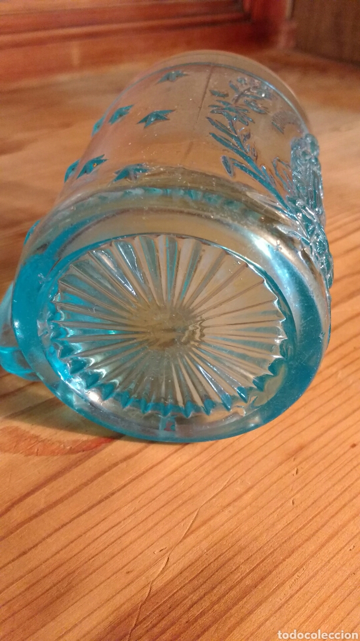 Antig&uuml;edades: Jarra azul LOURDES. 9 cm - Foto 4