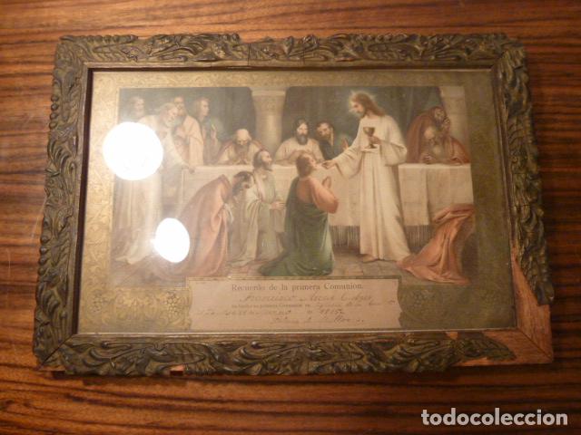 Antig&uuml;edades: marco con recuerdo primera comunion - Foto 1