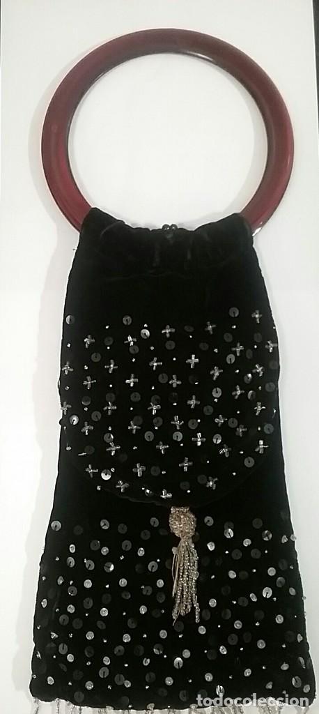 Antig&uuml;edades: Bolso mano terciopelo - Foto 1