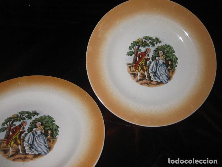 Antig&uuml;edades: dos platitos porcelana - Foto 1